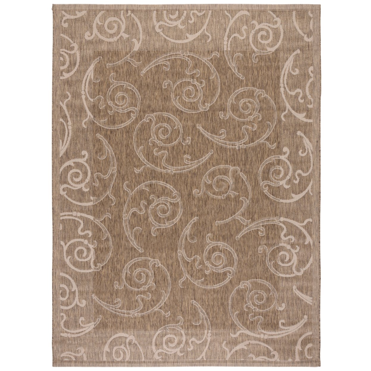 SAFAVIEH Outdoor CY2665-3009 Courtyard Brown / Natural Rug - 9' X 12'