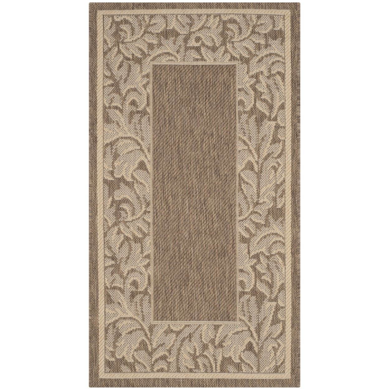 SAFAVIEH Outdoor CY2666-3009 Courtyard Brown / Natural Rug - 4' X 5' 7