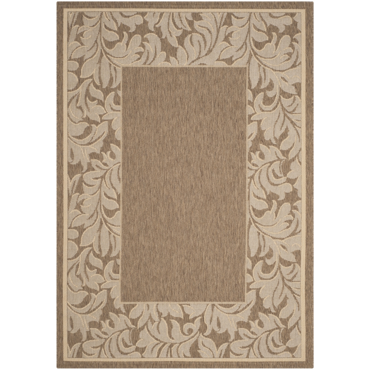 SAFAVIEH Outdoor CY2666-3009 Courtyard Brown / Natural Rug - 4' X 5' 7