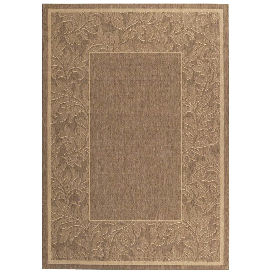 SAFAVIEH Outdoor CY2666-3009 Courtyard Brown / Natural Rug - 6' 7 X 9' 6