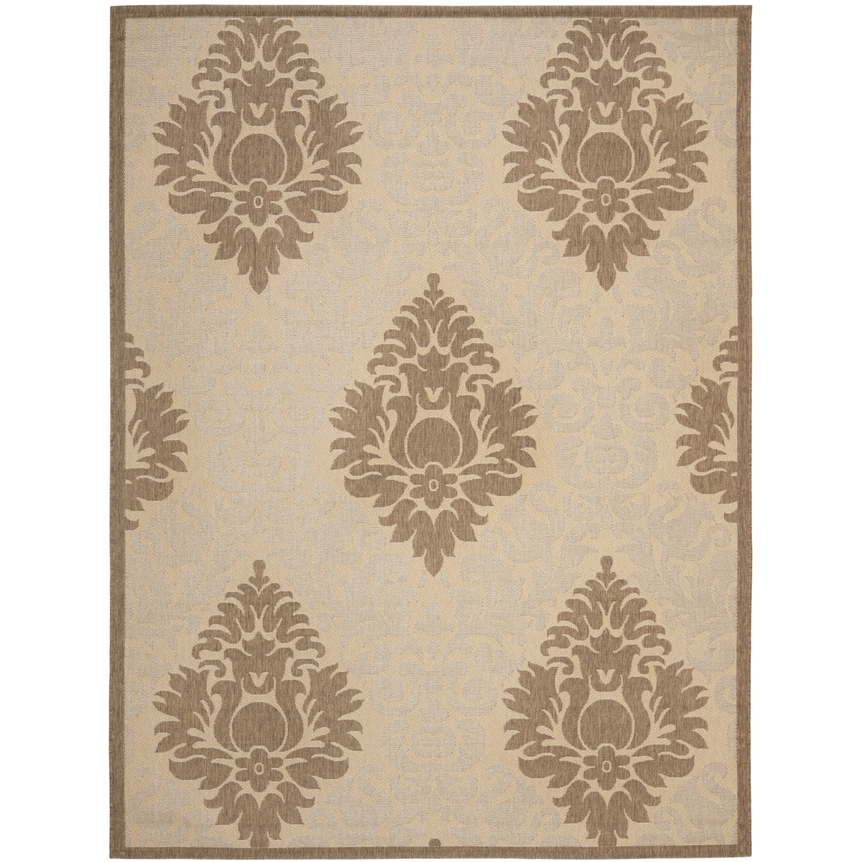 SAFAVIEH Outdoor CY2714-3001 Courtyard Natural / Brown Rug - 8' X 11'