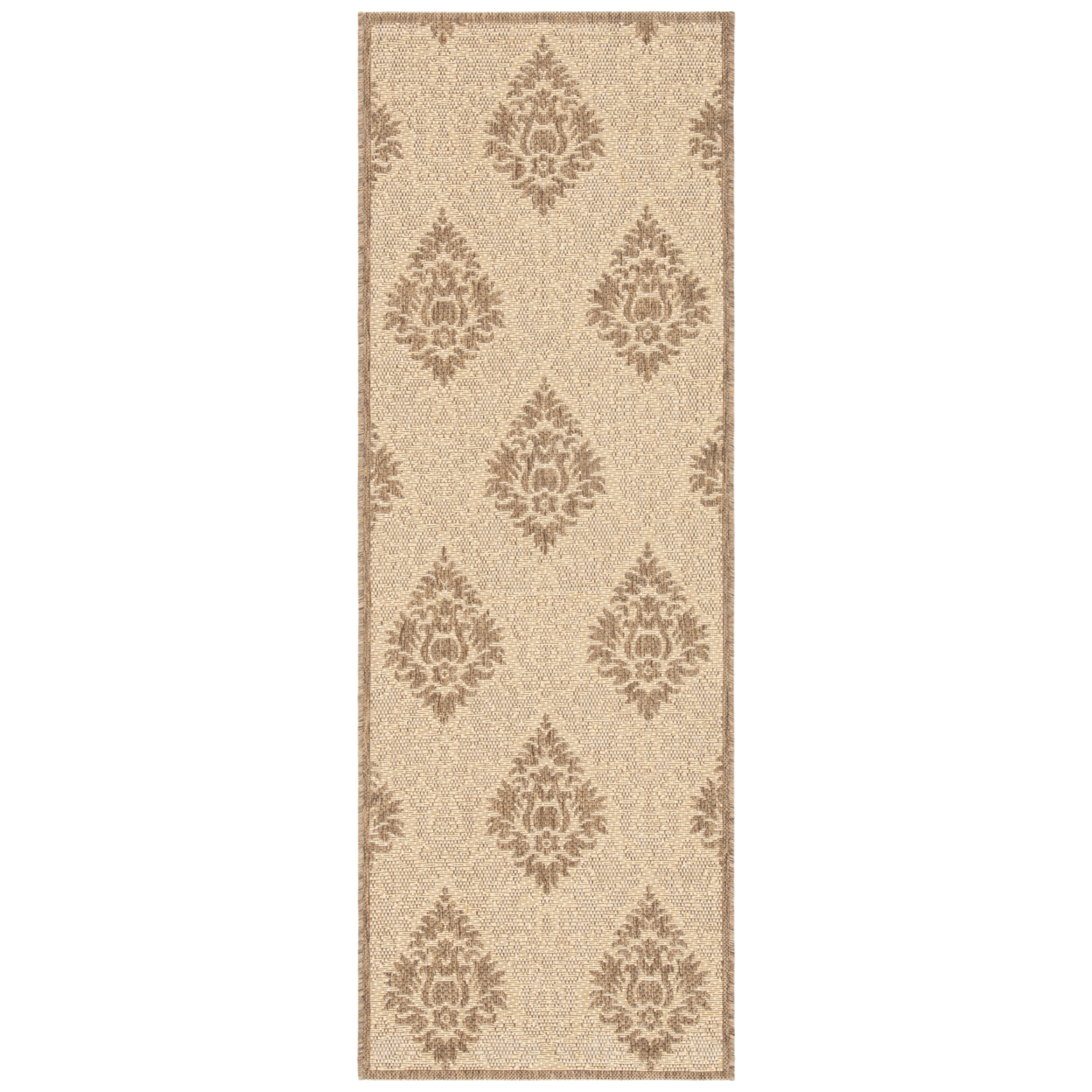 SAFAVIEH Outdoor CY2714-3001 Courtyard Natural / Brown Rug - 2' 3 X 6' 7