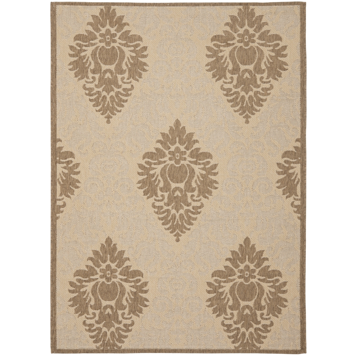 SAFAVIEH Outdoor CY2714-3001 Courtyard Natural / Brown Rug - 5' 3 X 7' 7
