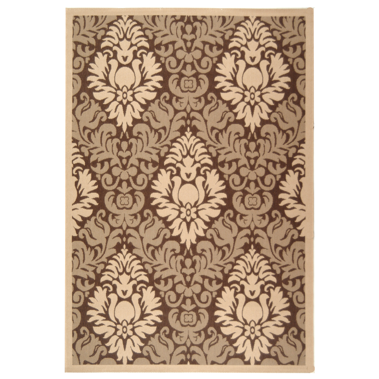 SAFAVIEH Outdoor CY2714-3009 Courtyard Brown / Natural Rug - 6' 7 X 9' 6