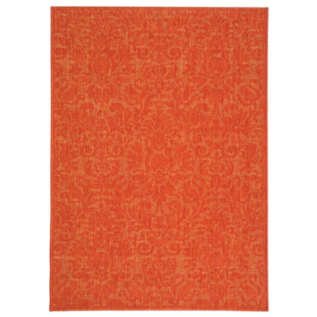 SAFAVIEH Outdoor CY2714-3777 Courtyard Collection Red / Red Rug - 4' X 5' 7