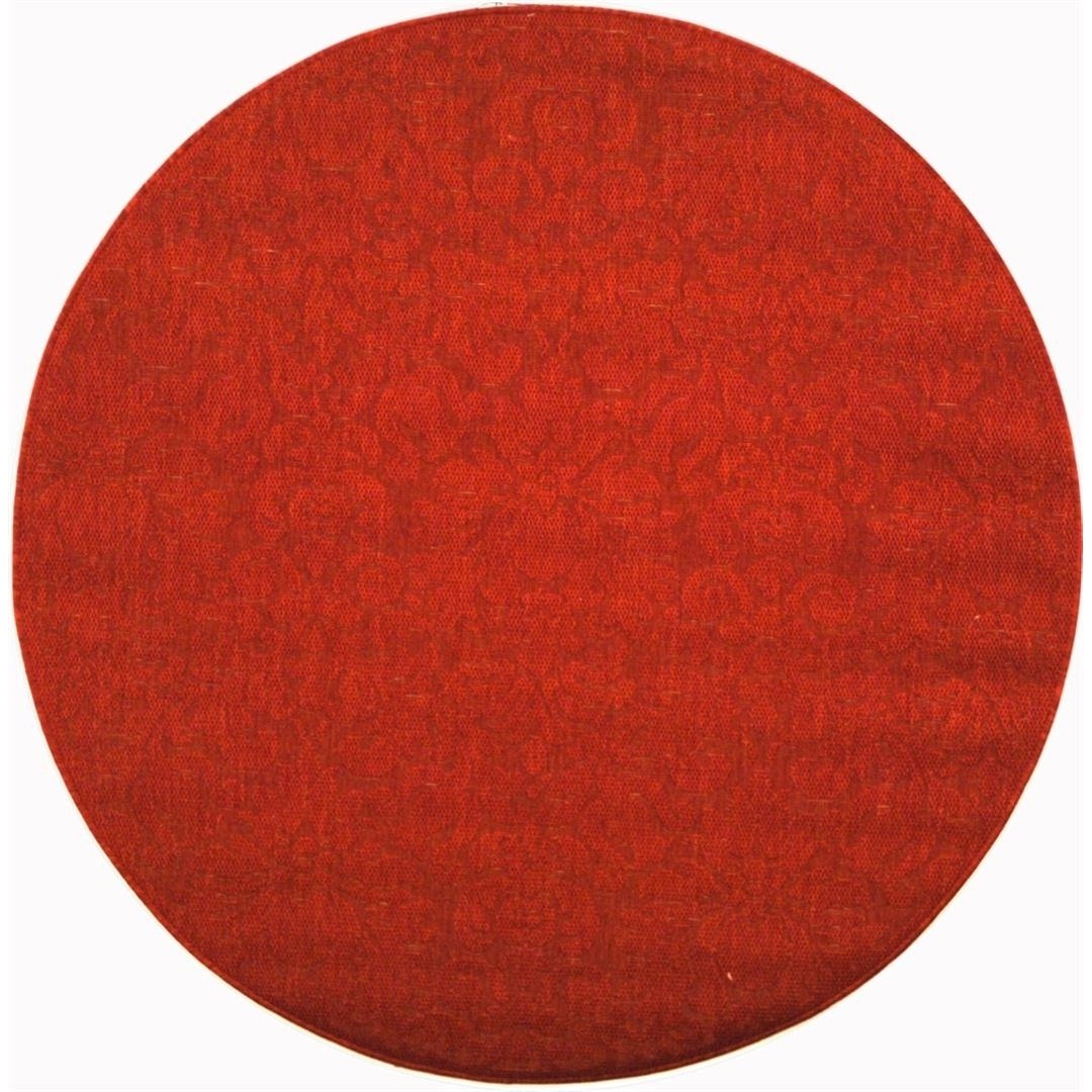 SAFAVIEH Outdoor CY2714-3777 Courtyard Collection Red / Red Rug - 5' 3 Round