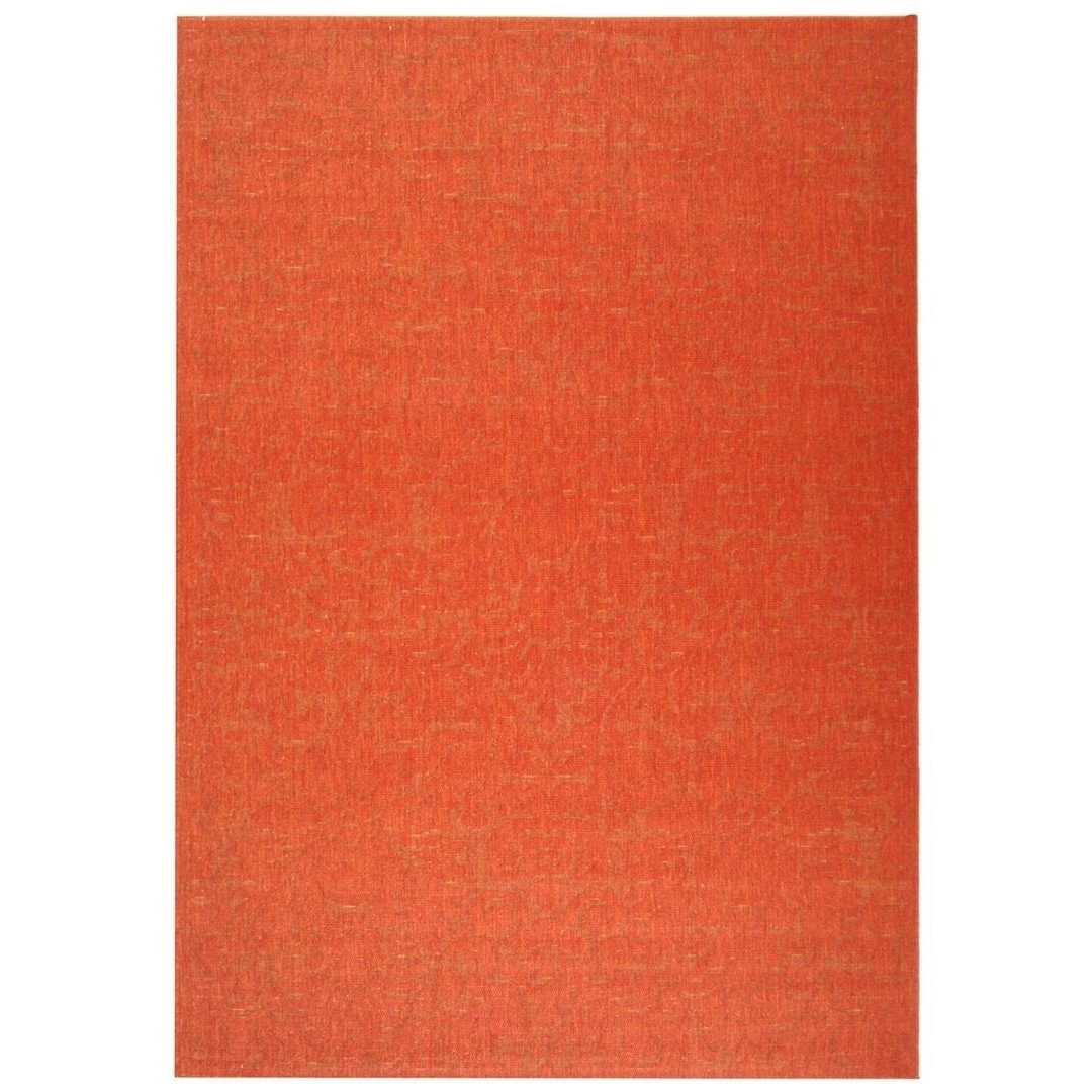 SAFAVIEH Outdoor CY2714-3777 Courtyard Collection Red / Red Rug - 6' 7 X 9' 6