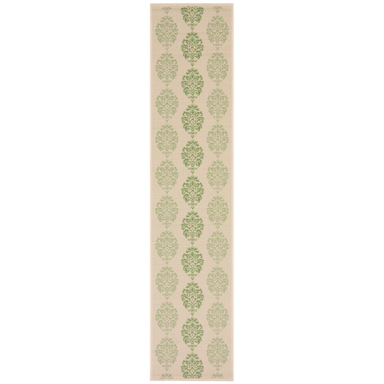 SAFAVIEH Outdoor CY2720-1E01 Courtyard Natural / Olive Rug - 2' 3 X 14'