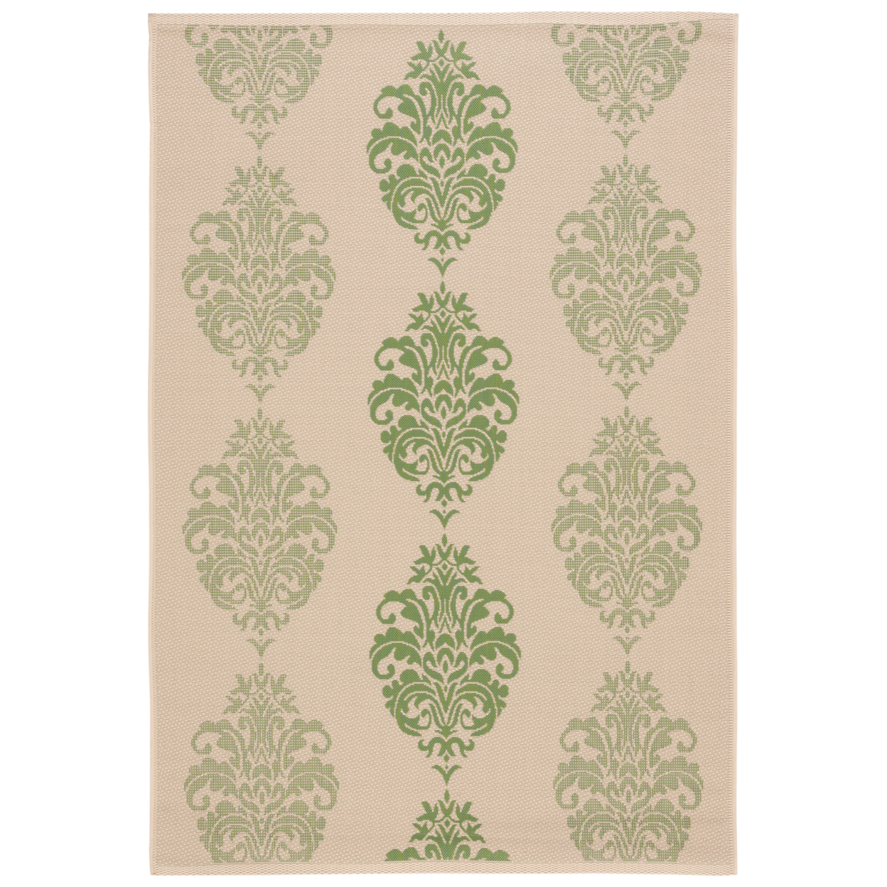 SAFAVIEH Outdoor CY2720-1E01 Courtyard Natural / Olive Rug - 5' 3 X 7' 7