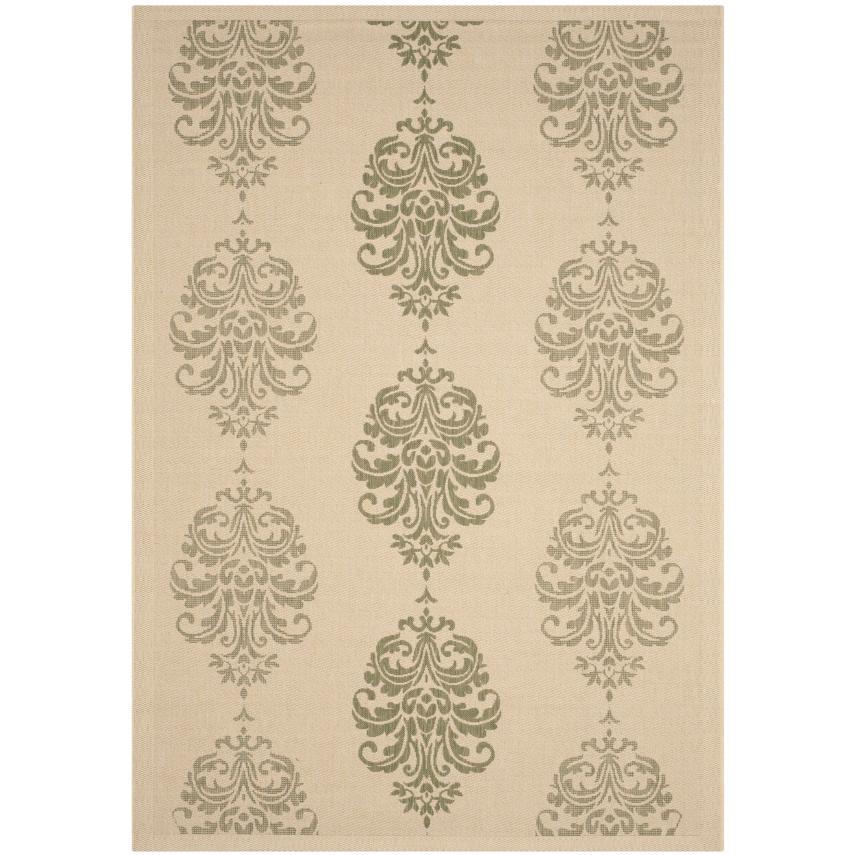 SAFAVIEH Outdoor CY2720-1E01 Courtyard Natural / Olive Rug - 9' X 12'
