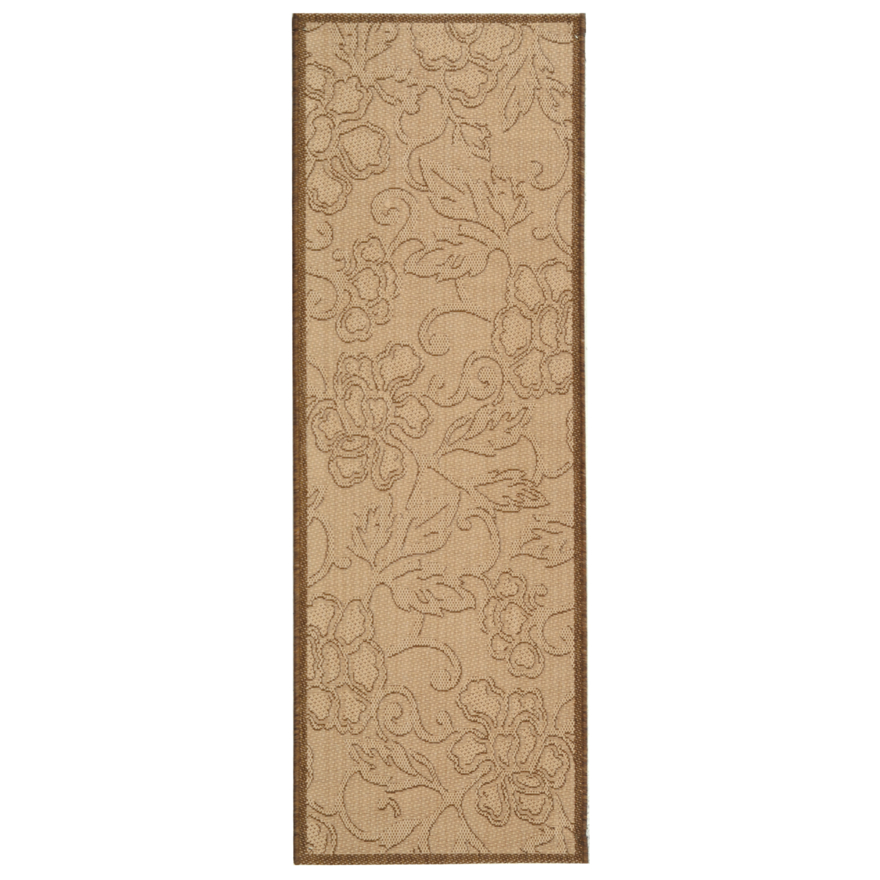 SAFAVIEH Outdoor CY2726-3001 Courtyard Natural / Brown Rug - 4' X 5' 7