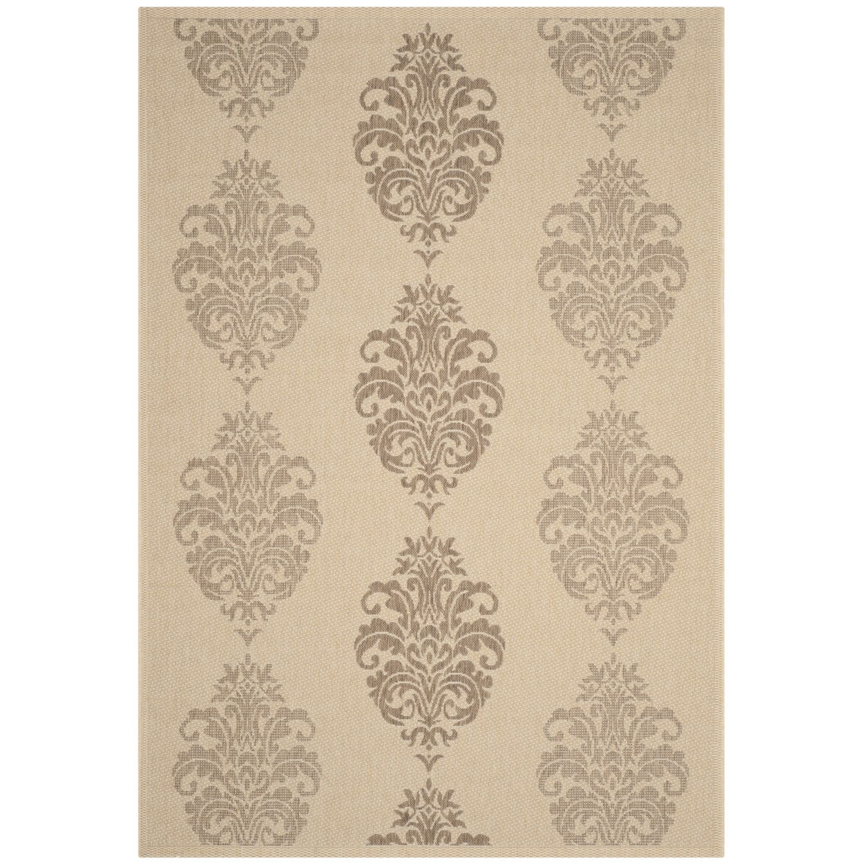 SAFAVIEH Outdoor CY2720-3001 Courtyard Natural / Brown Rug - 5' 3 X 7' 7