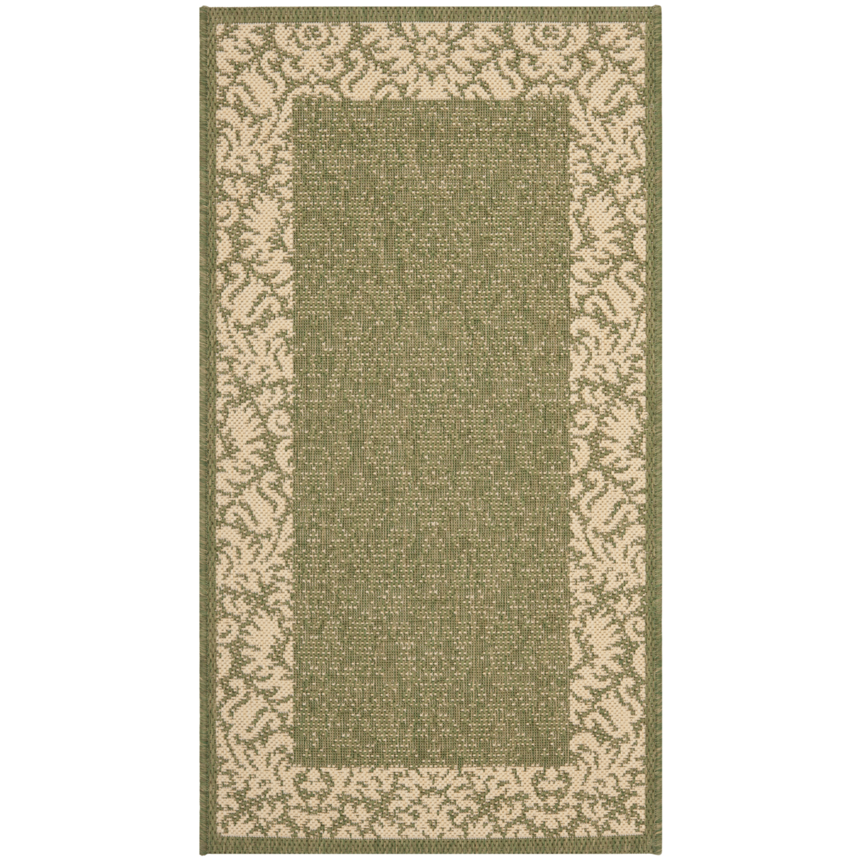 SAFAVIEH Outdoor CY2727-1E06 Courtyard Olive / Natural Rug - 6' 7 X 9' 6