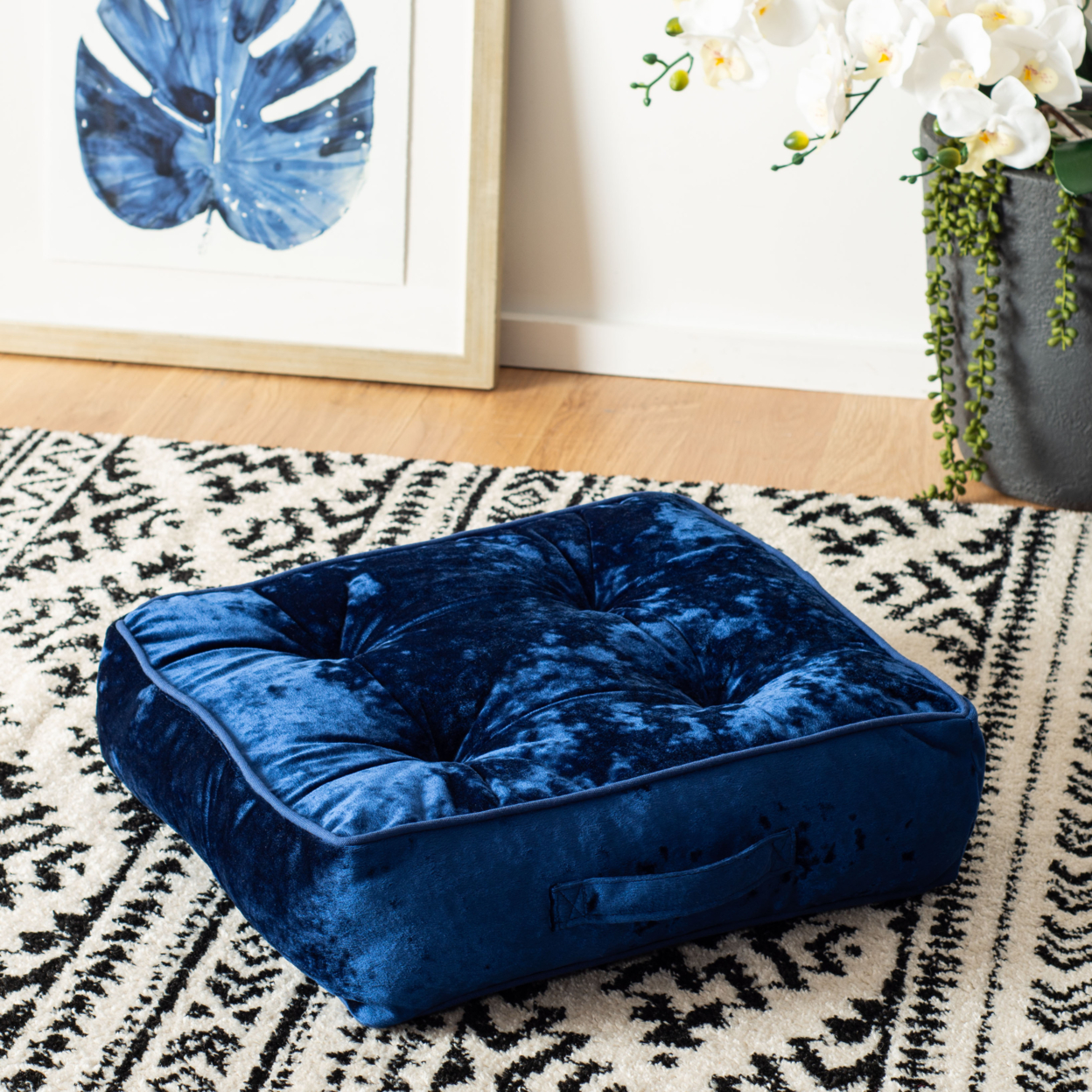 SAFAVIEH Primrose Floor Pillow Blue