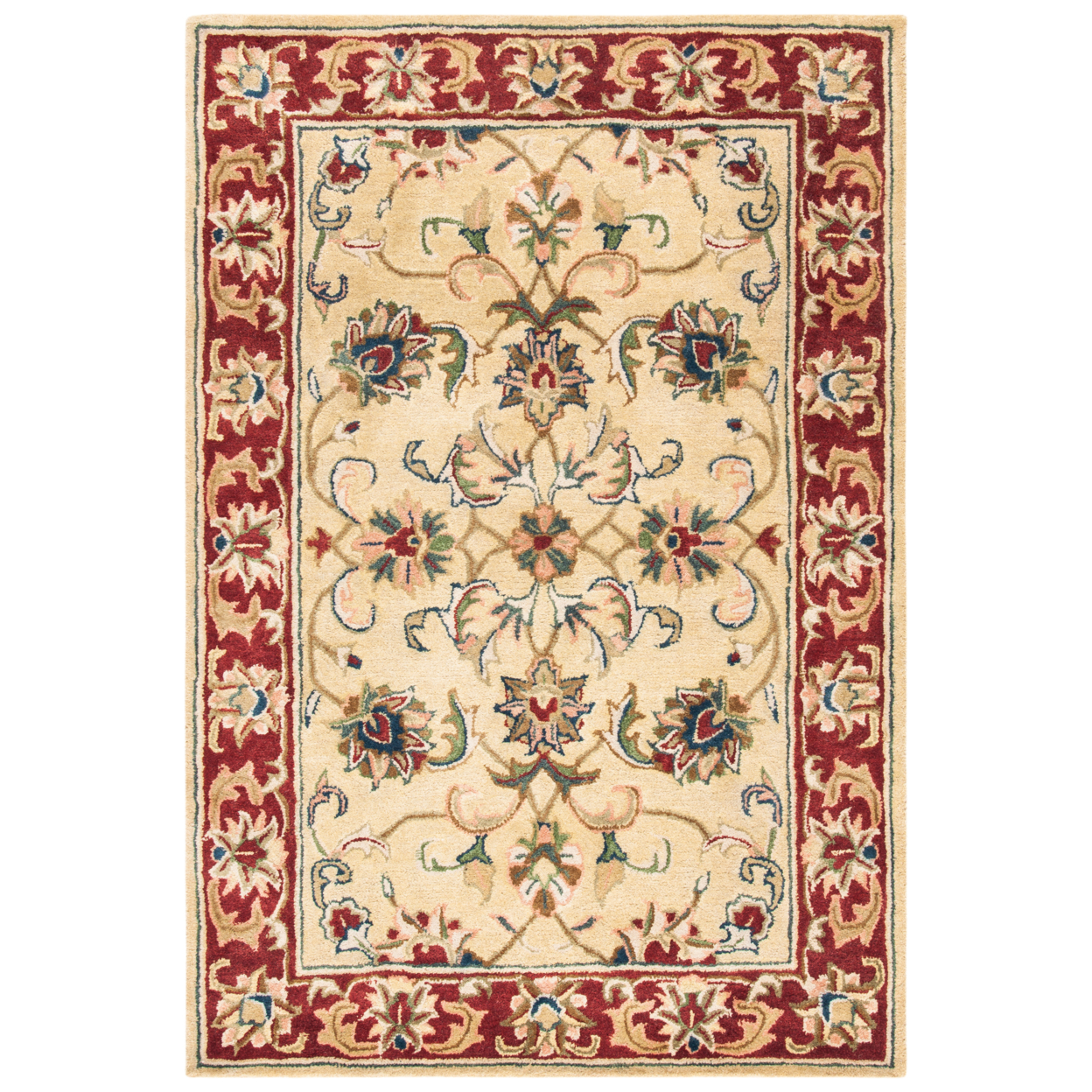 SAFAVIEH CL398A Classic Gold / Red - 4' X 6'