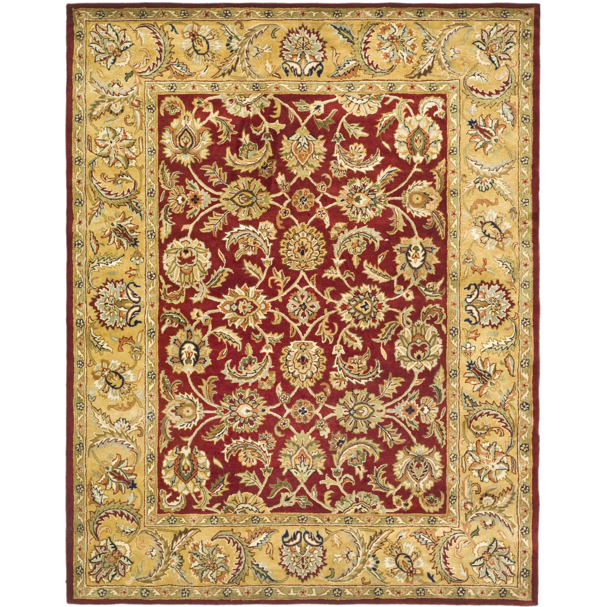SAFAVIEH Classic Collection CL758C Handmade Red/Gold Rug - 6' X 9'