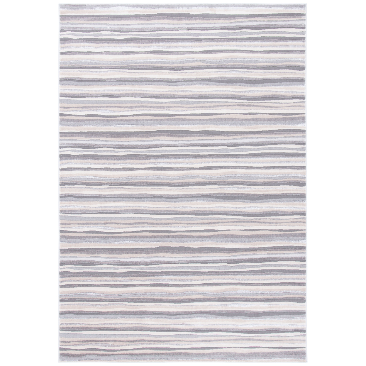 SAFAVIEH Lagoon Collection LGN148A Ivory / Grey Rug - 6-7 X 6-7 Square