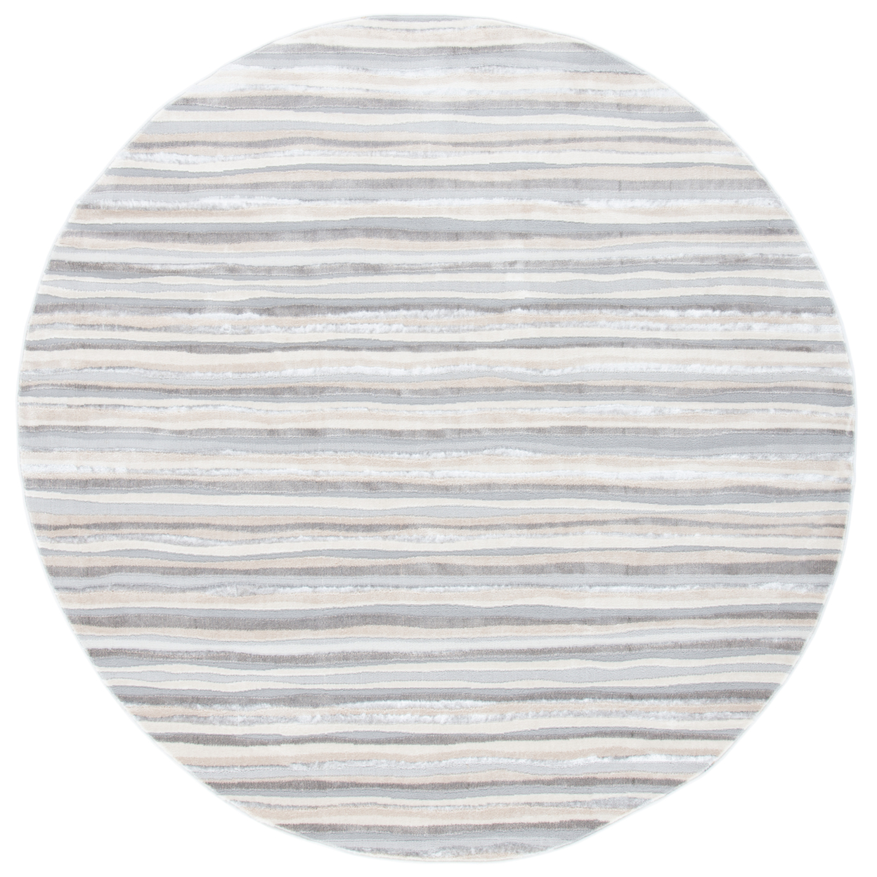 SAFAVIEH Lagoon Collection LGN148A Ivory / Grey Rug - 6-7 X 6-7 Round