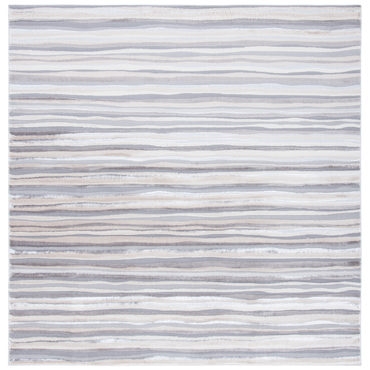 SAFAVIEH Lagoon Collection LGN148A Ivory / Grey Rug - 6-7 X 6-7 Square