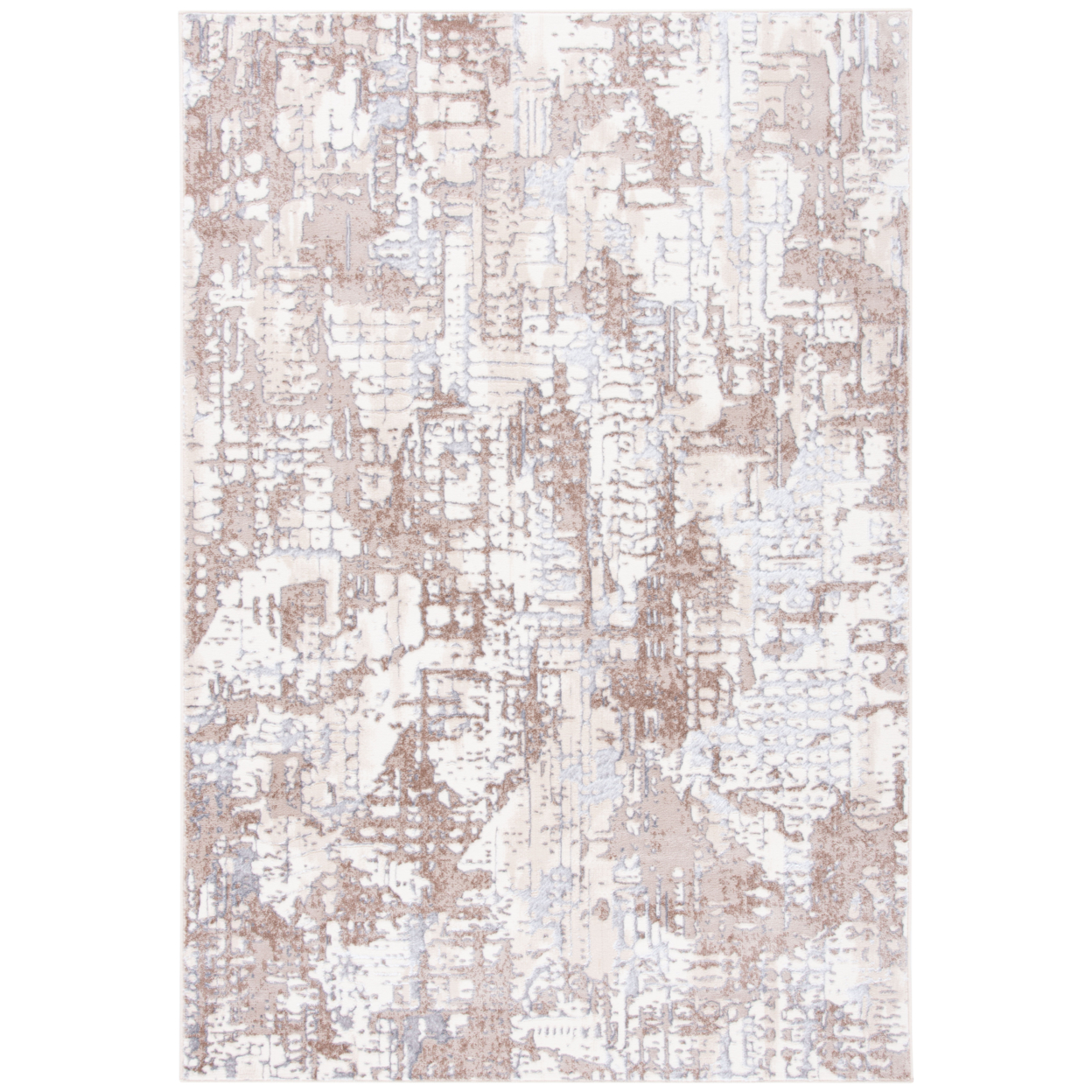SAFAVIEH Lagoon Collection LGN174A Ivory / Grey Rug - 6-7 X 6-7 Round