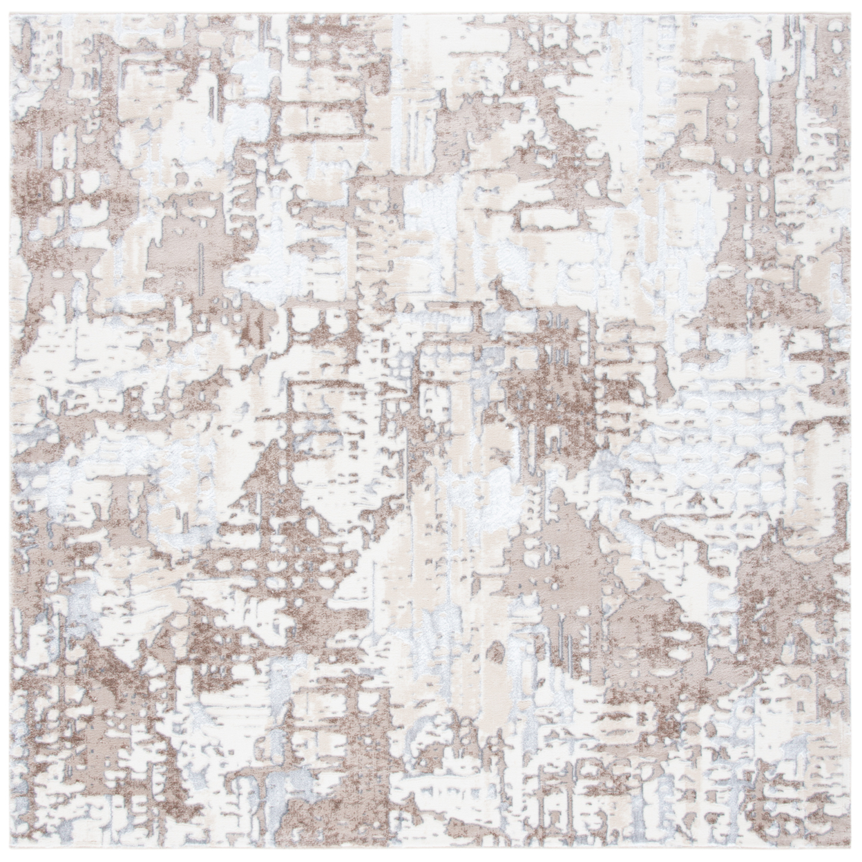 SAFAVIEH Lagoon Collection LGN174A Ivory / Grey Rug - 6-7 X 6-7 Square