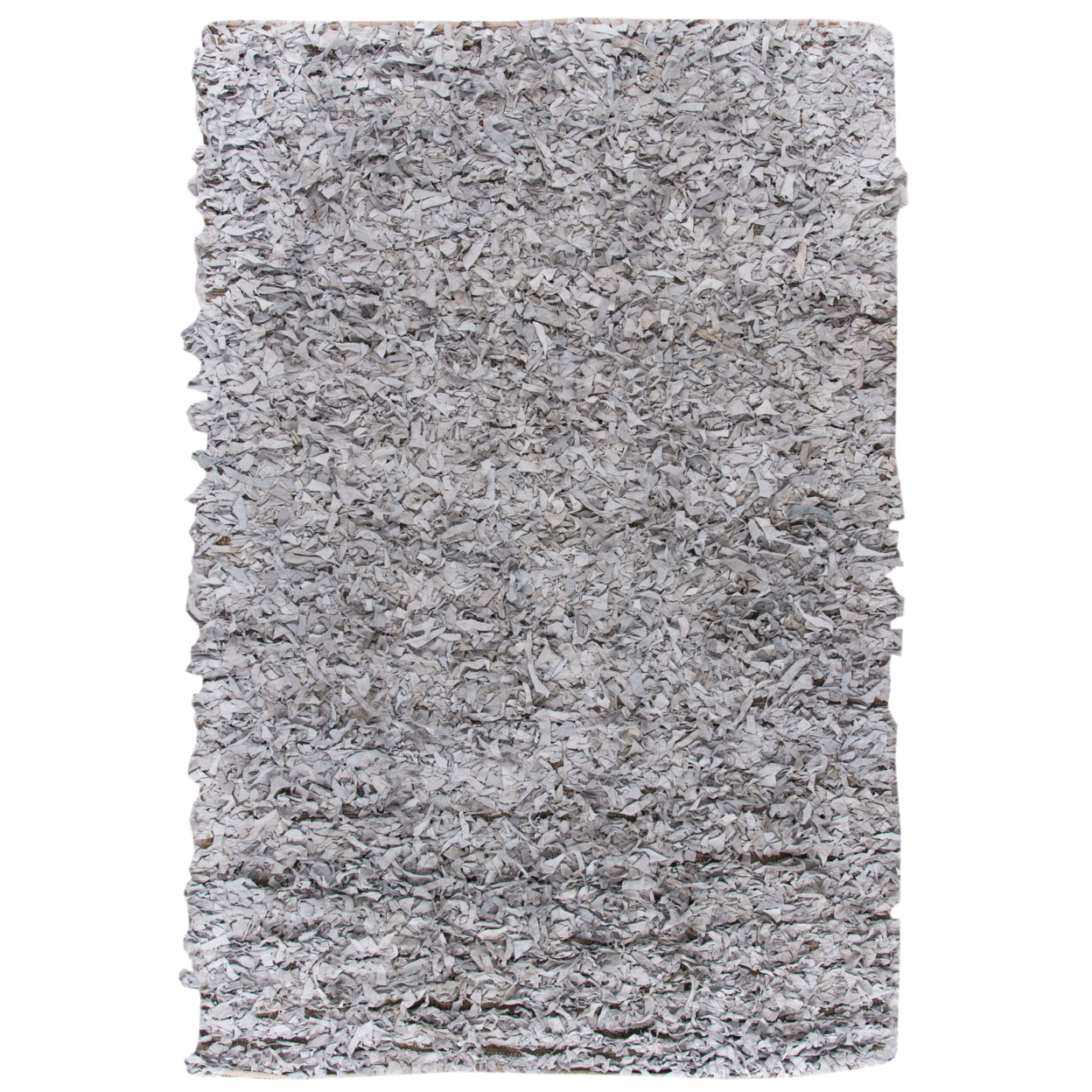 SAFAVIEH Leather Shag LSG511C Hand-knotted White Rug - 8' X 10'