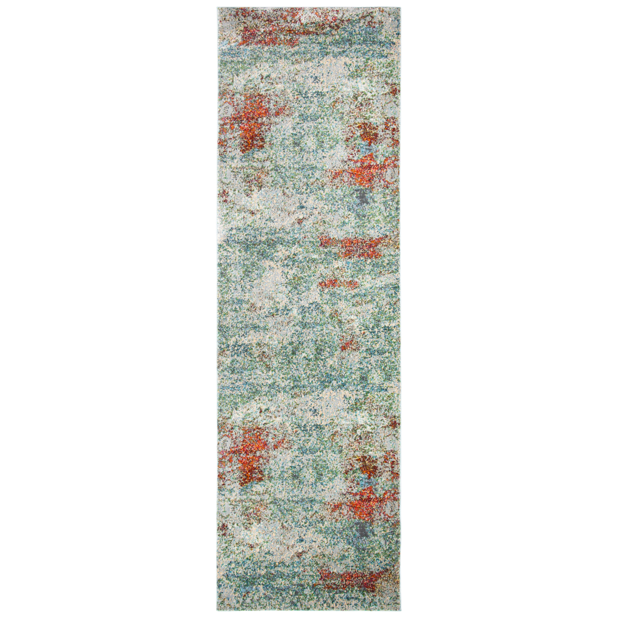 SAFAVIEH Luxor Collection LUX308A Ivory / Blue Rug - 2' 2 X 9'