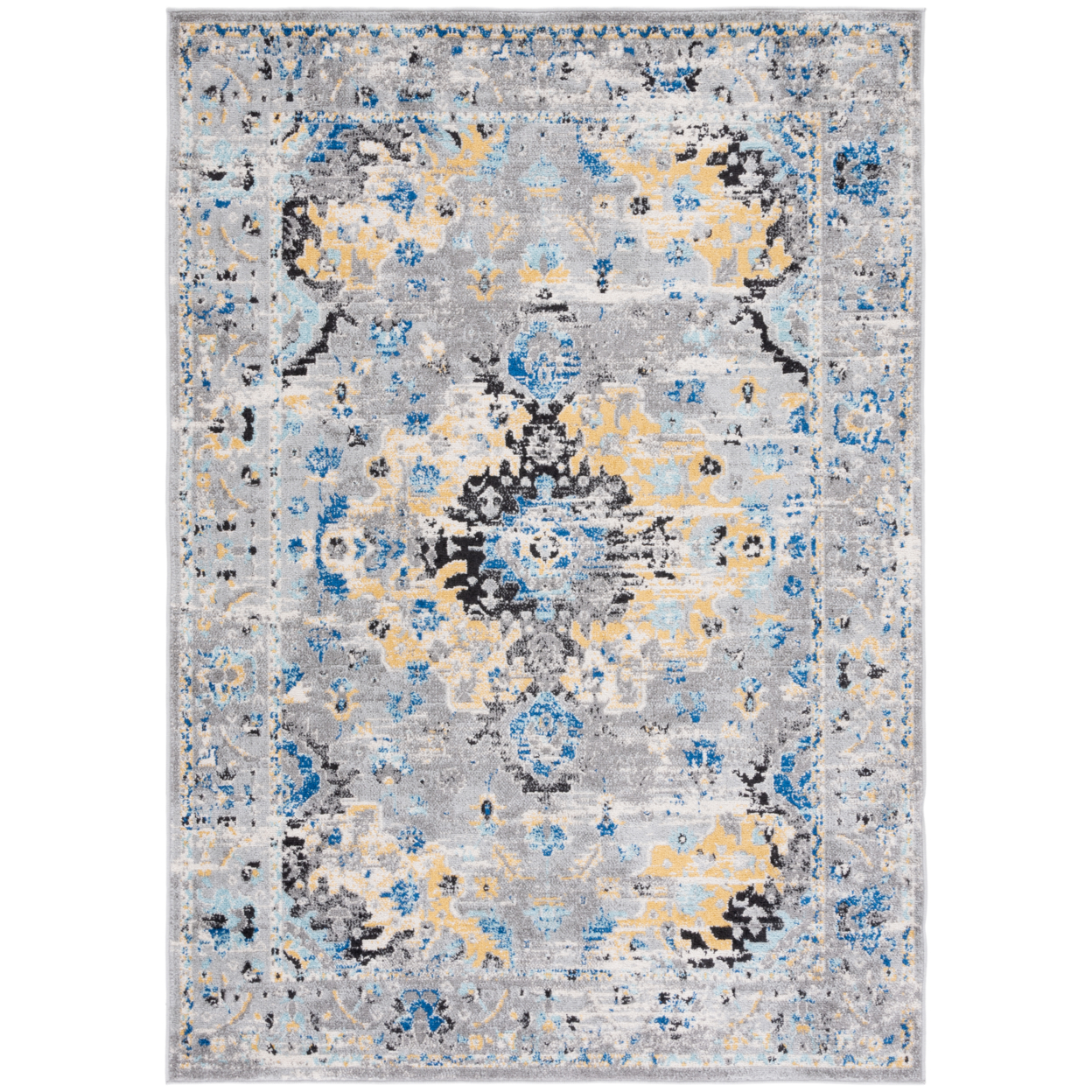 SAFAVIEH Madison Collection MAD154D Grey / Gold Rug - 8' X 10'