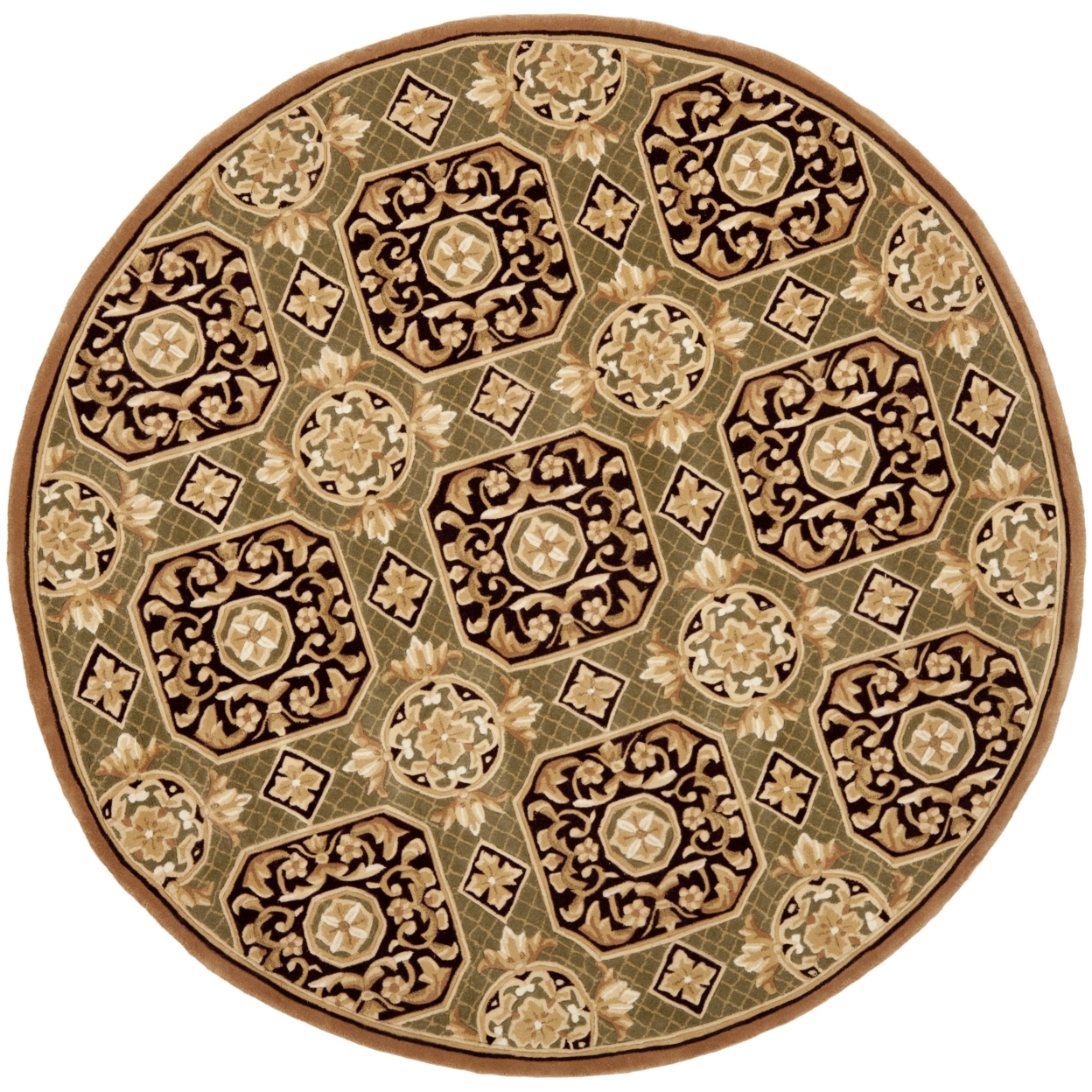SAFAVIEH Naples Collection NA706A Handmade Assorted Rug - 8' Round