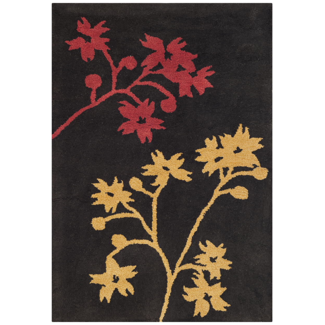 SAFAVIEH Soho Collection SOH316A Handmade Brown / Red Rug - 6' Square
