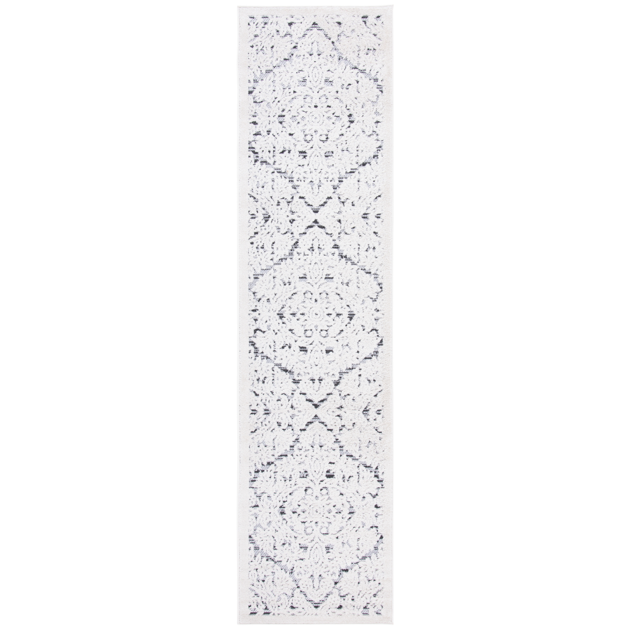 SAFAVIEH Outdoor CBN660A Cabana Collection Ivory / Grey Rug - 2' 2 X 11'