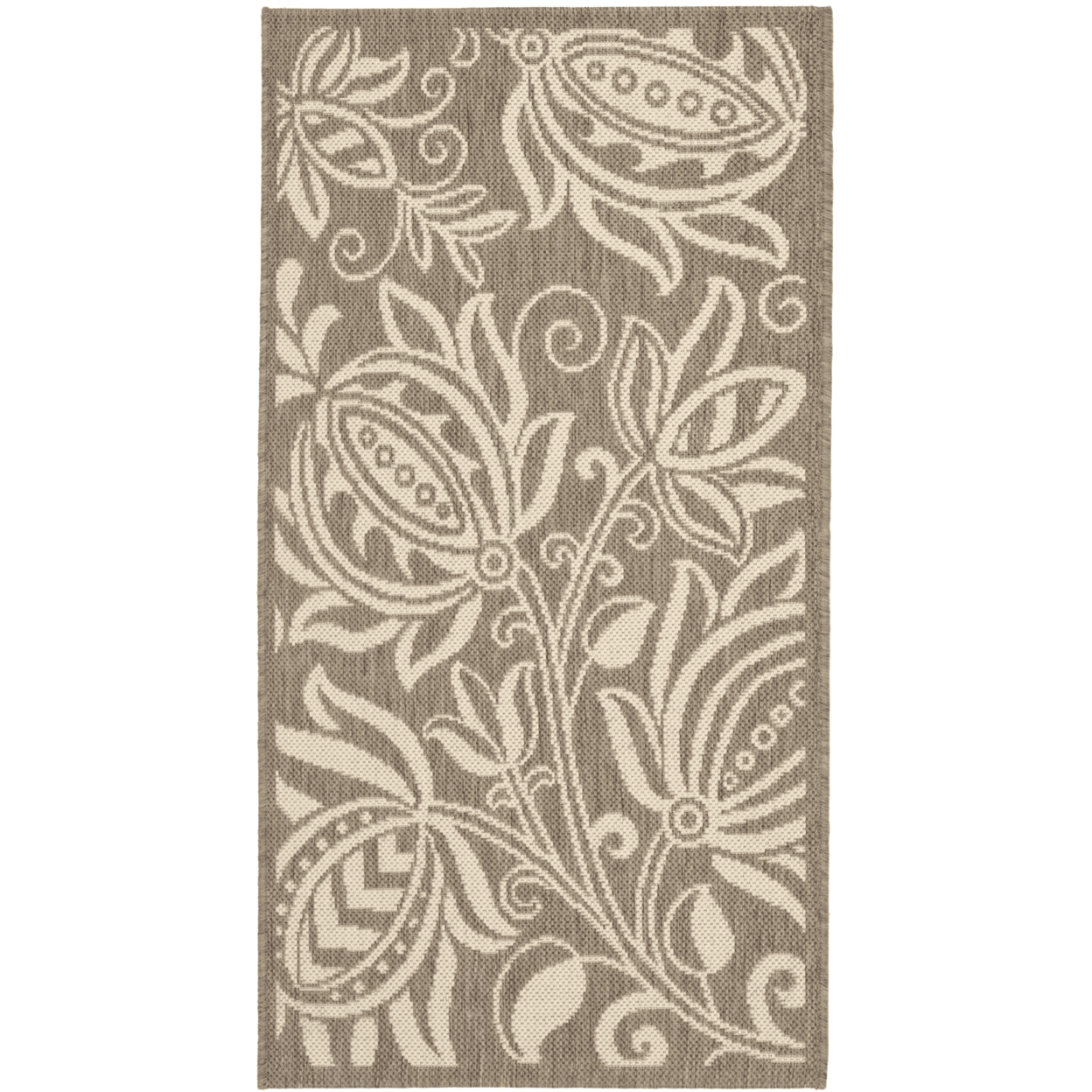 SAFAVIEH Outdoor CY2961-3009 Courtyard Brown / Natural Rug - 6' 7 Square