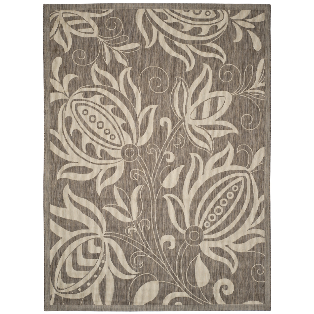 SAFAVIEH Outdoor CY2961-3009 Courtyard Brown / Natural Rug - 8' X 11'