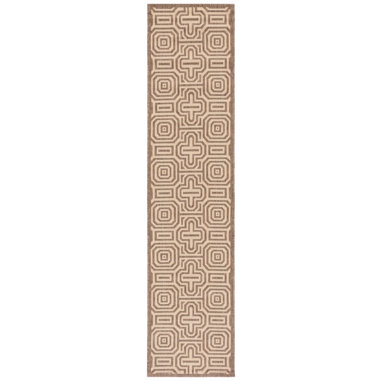 SAFAVIEH Outdoor CY2962-3009 Courtyard Brown / Natural Rug - 2' 3 X 10'