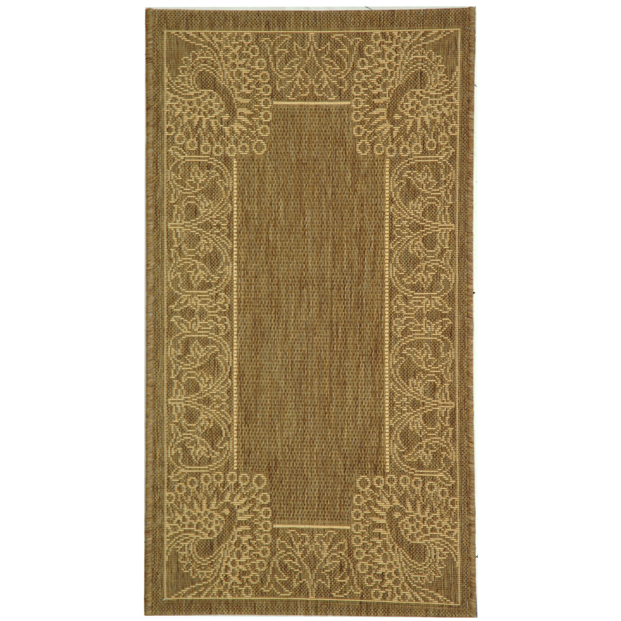 SAFAVIEH Outdoor CY2965-3009 Courtyard Brown / Natural Rug - 2' 3 X 12'
