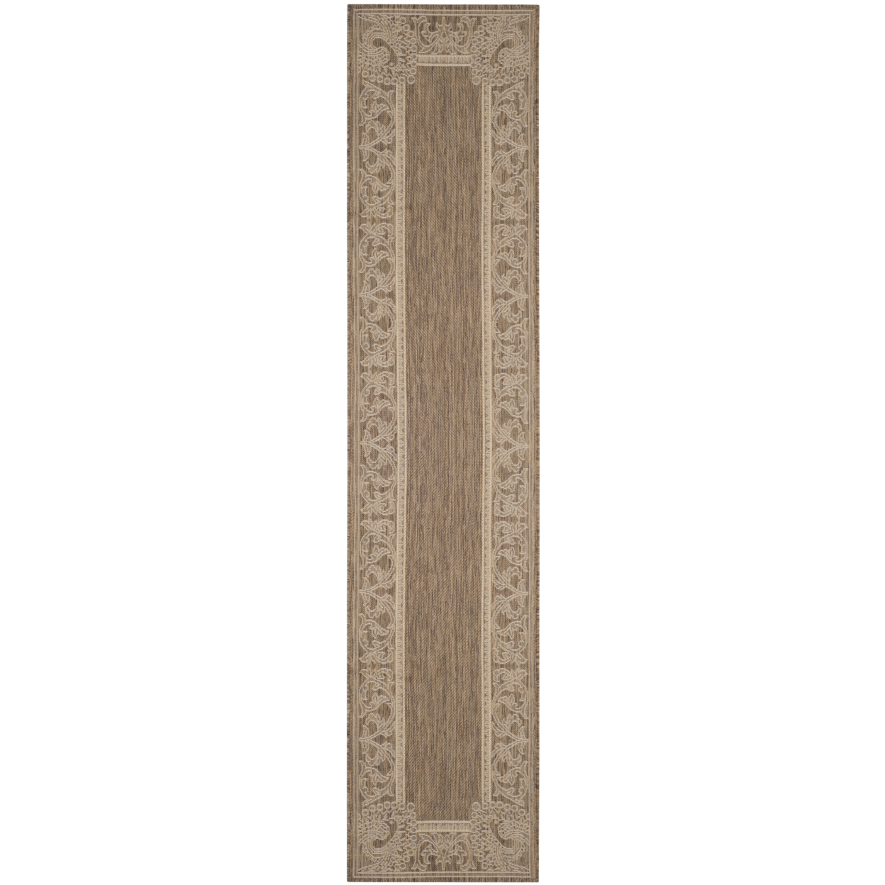 SAFAVIEH Outdoor CY2965-3009 Courtyard Brown / Natural Rug - 2' 3 X 10'
