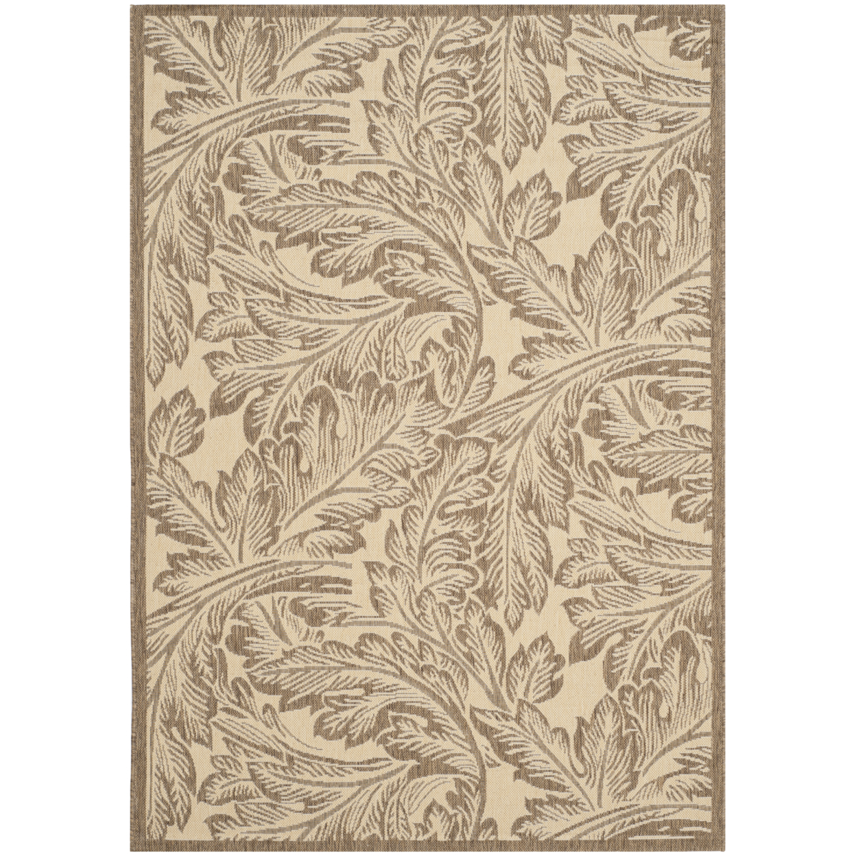 SAFAVIEH Outdoor CY2996-3001 Courtyard Natural / Brown Rug - 5' 3 X 7' 7