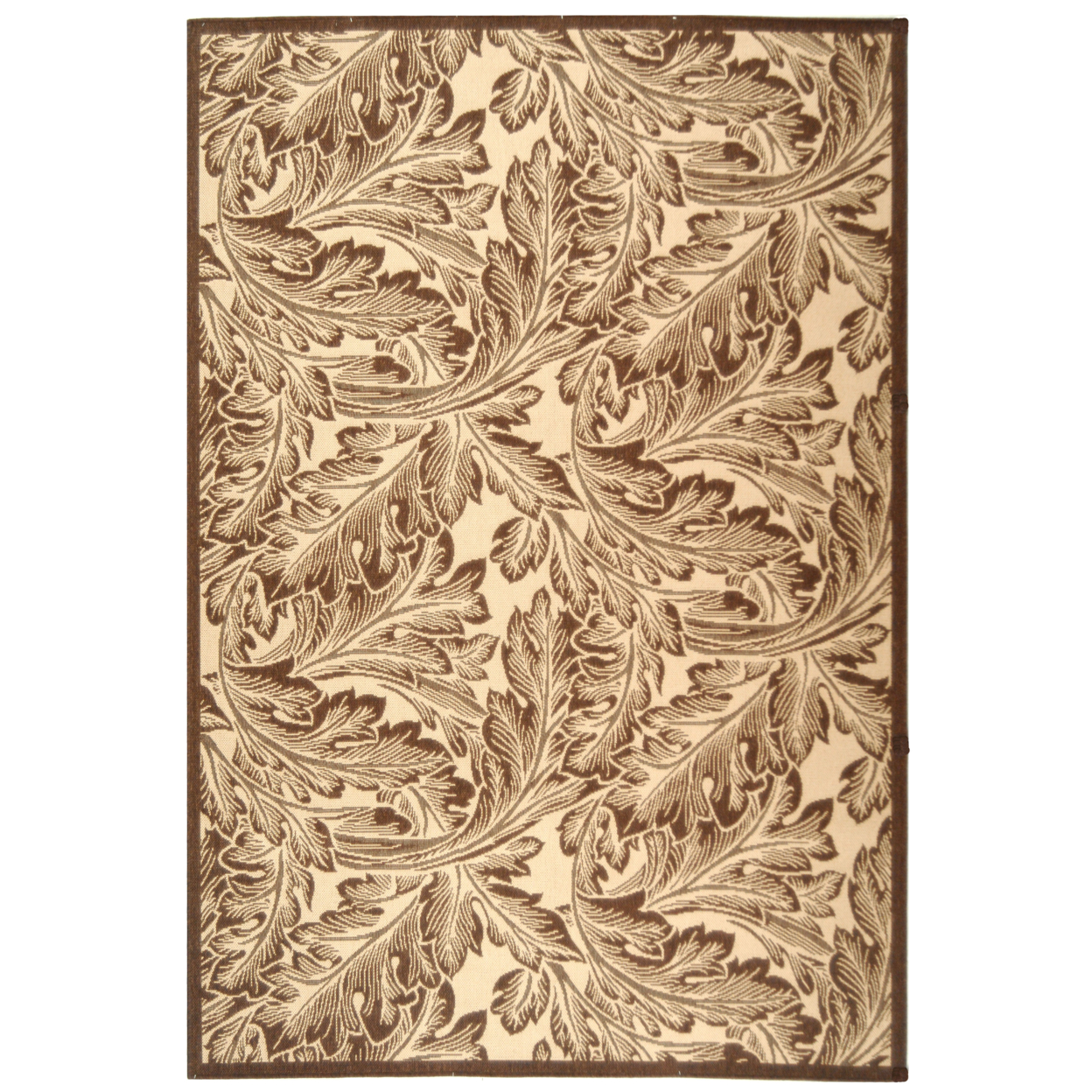 SAFAVIEH Outdoor CY2996-3001 Courtyard Natural / Brown Rug - 6' 7 X 9' 6
