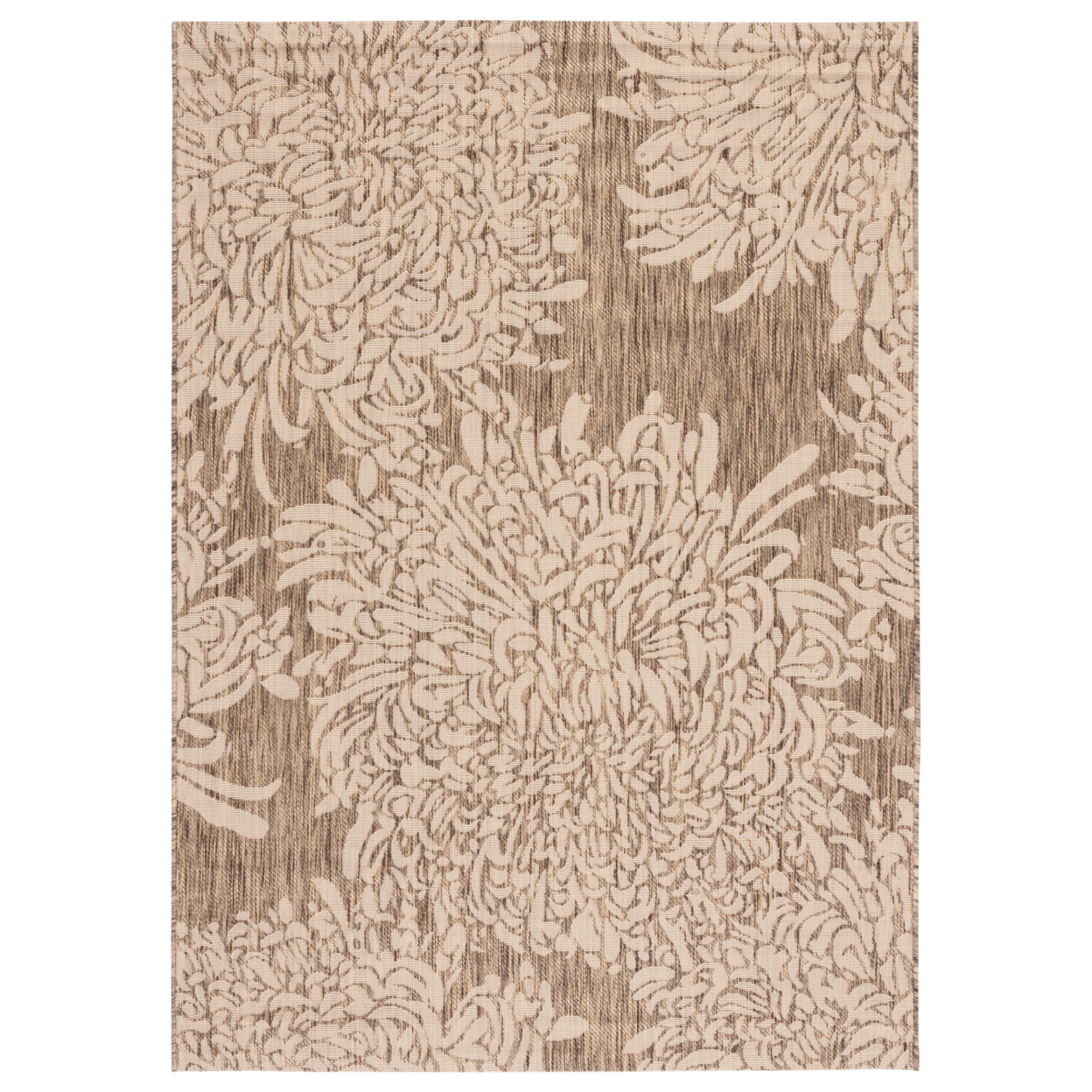 SAFAVIEH Outdoor CY3038-3009 Courtyard Brown / Natural Rug - 5' 3 X 7' 7