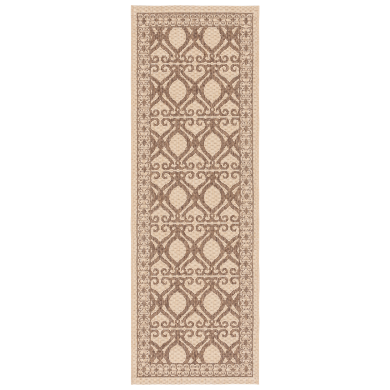 SAFAVIEH Outdoor CY3040-3001 Courtyard Natural / Brown Rug - 2' 3 X 6' 7