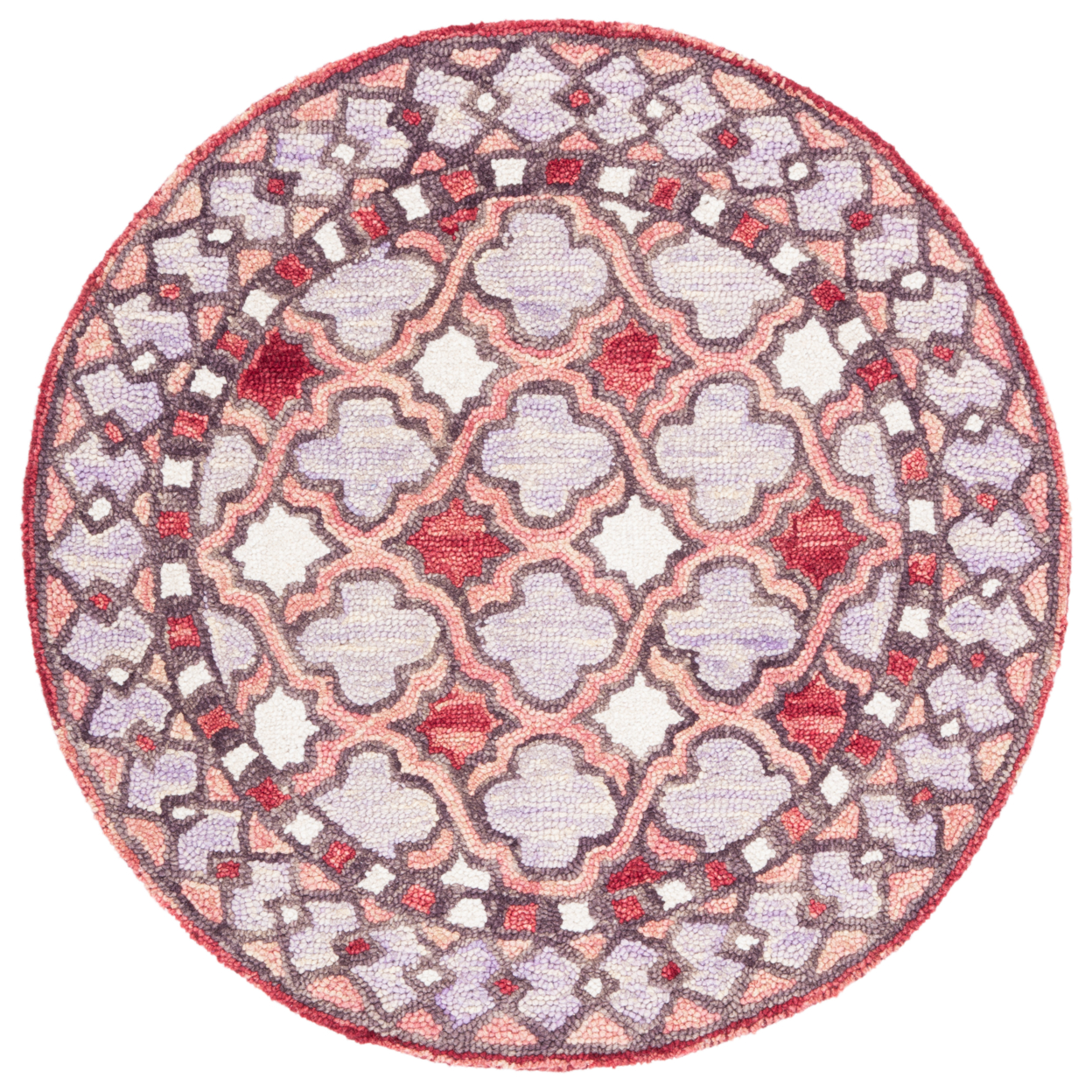 SAFAVIEH Aspen Collection APN121Q Handmade Red / Pink Rug - 5' X 5' Square