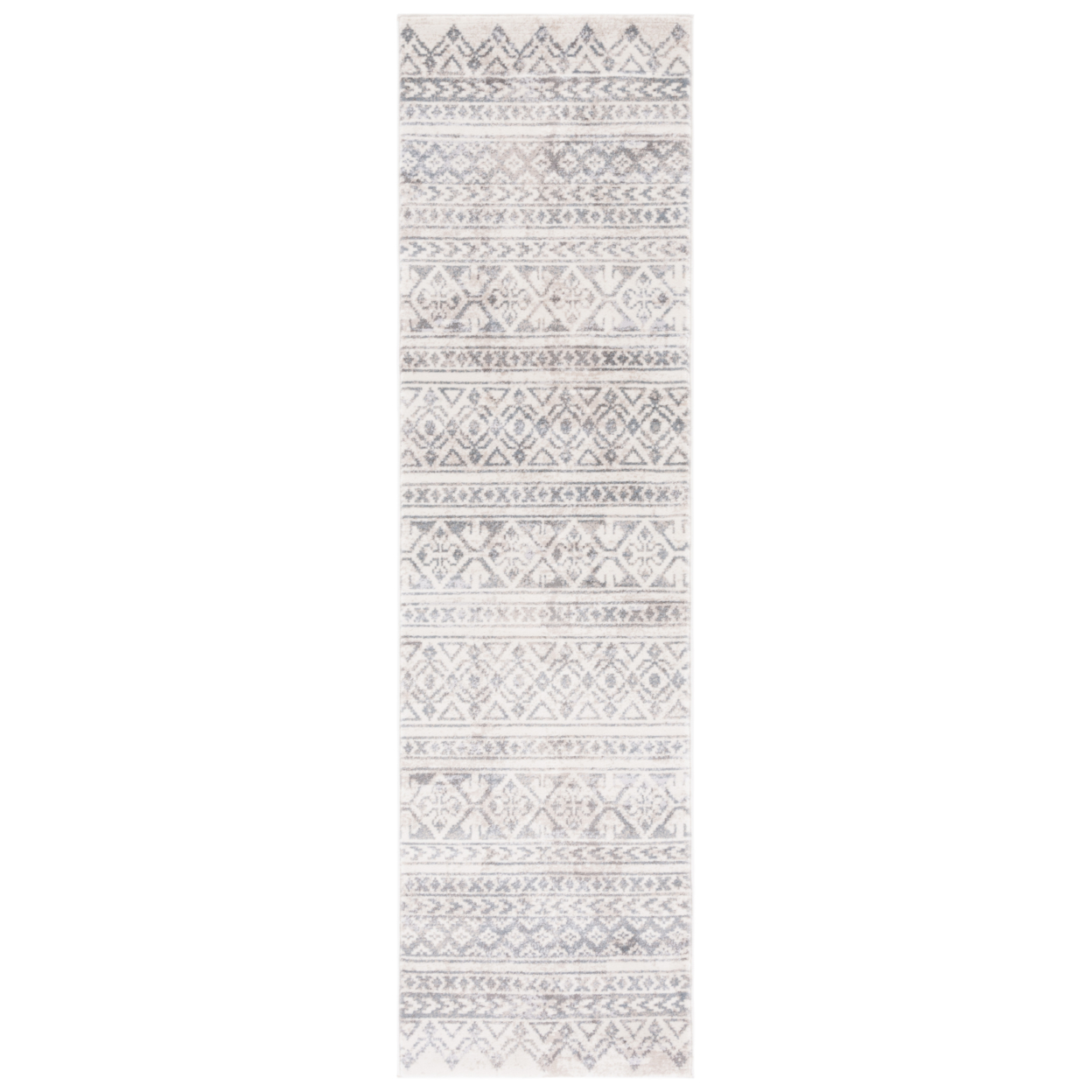 SAFAVIEH Carnegie Collection CNG619F Ivory / Grey Rug - 2' 3 X 8'
