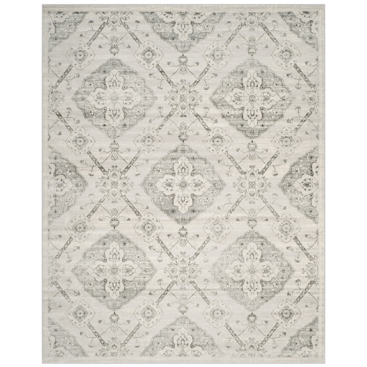 SAFAVIEH Carnegie Collection CNG623S Silver / Grey Rug - 9' X 12'