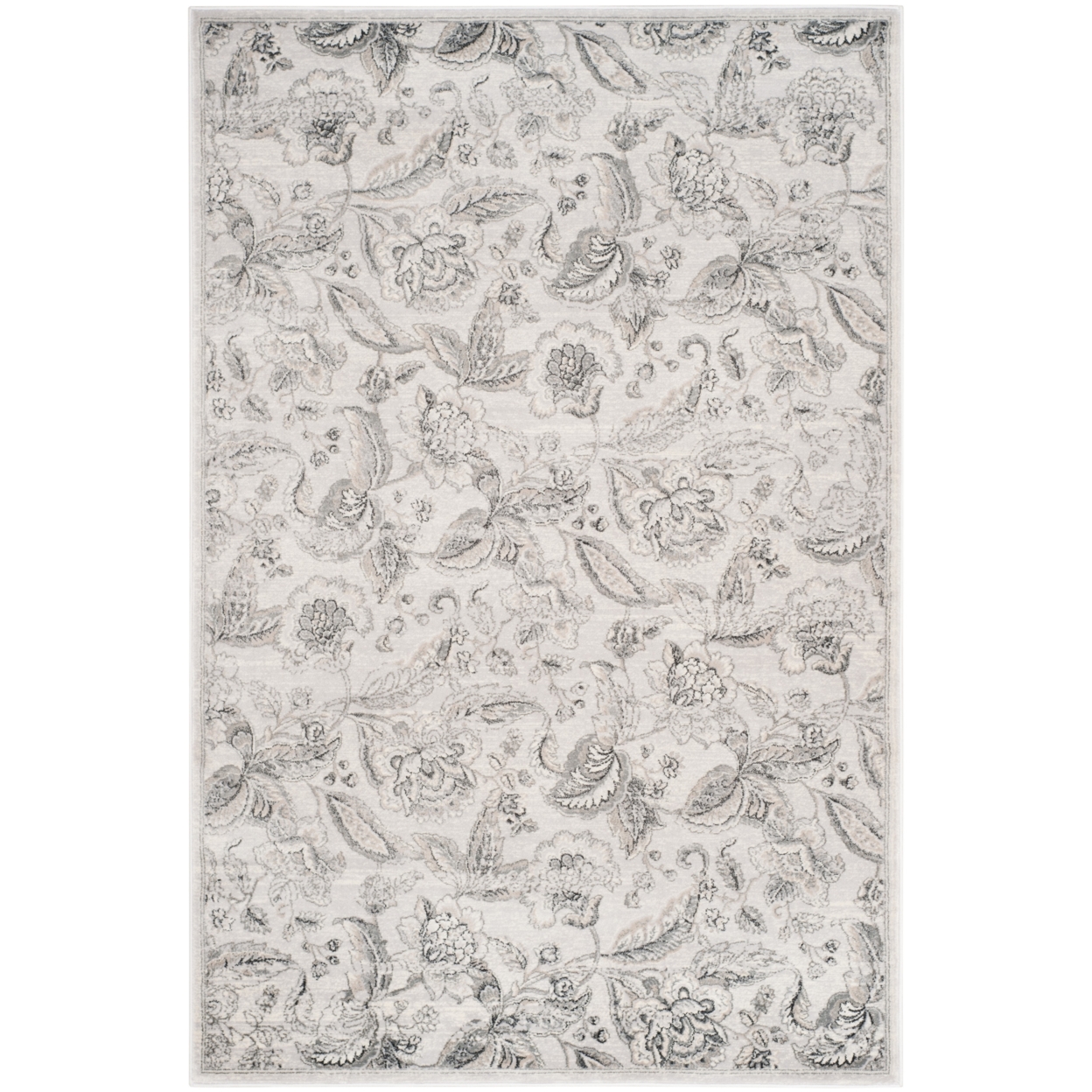 SAFAVIEH Carnegie Collection CNG622S Silver / Grey Rug - 4' X 6'