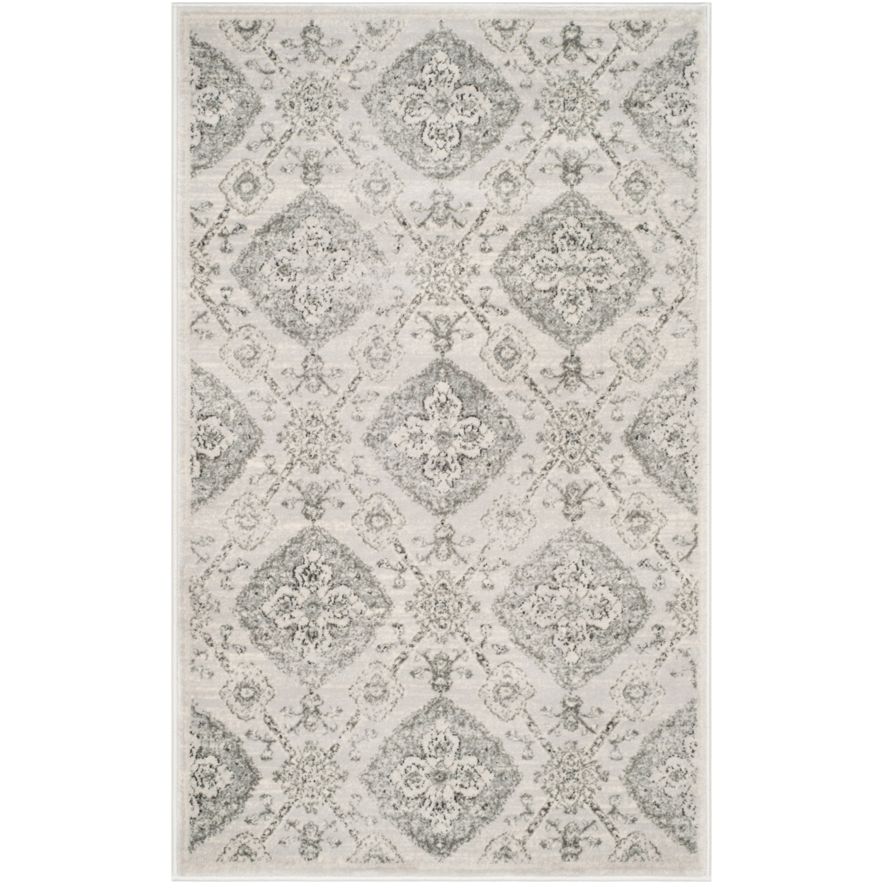SAFAVIEH Carnegie Collection CNG623S Silver / Grey Rug - 3' X 5'