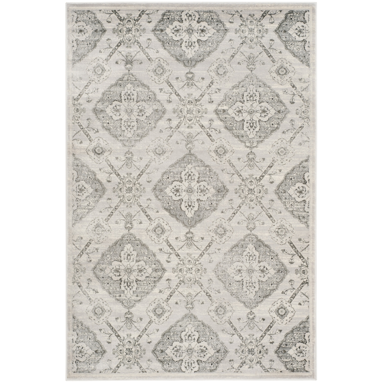 SAFAVIEH Carnegie Collection CNG623S Silver / Grey Rug - 4' X 6'