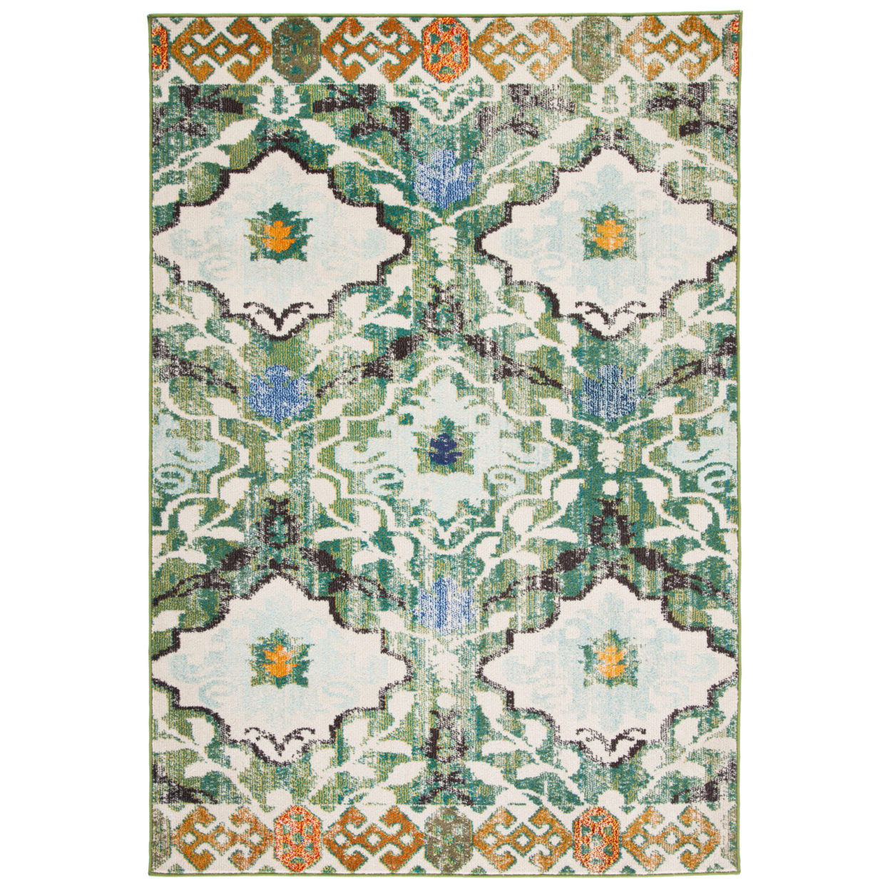SAFAVIEH Madison Collection MAD445Y Green / Ivory Rug - 9' X 12'