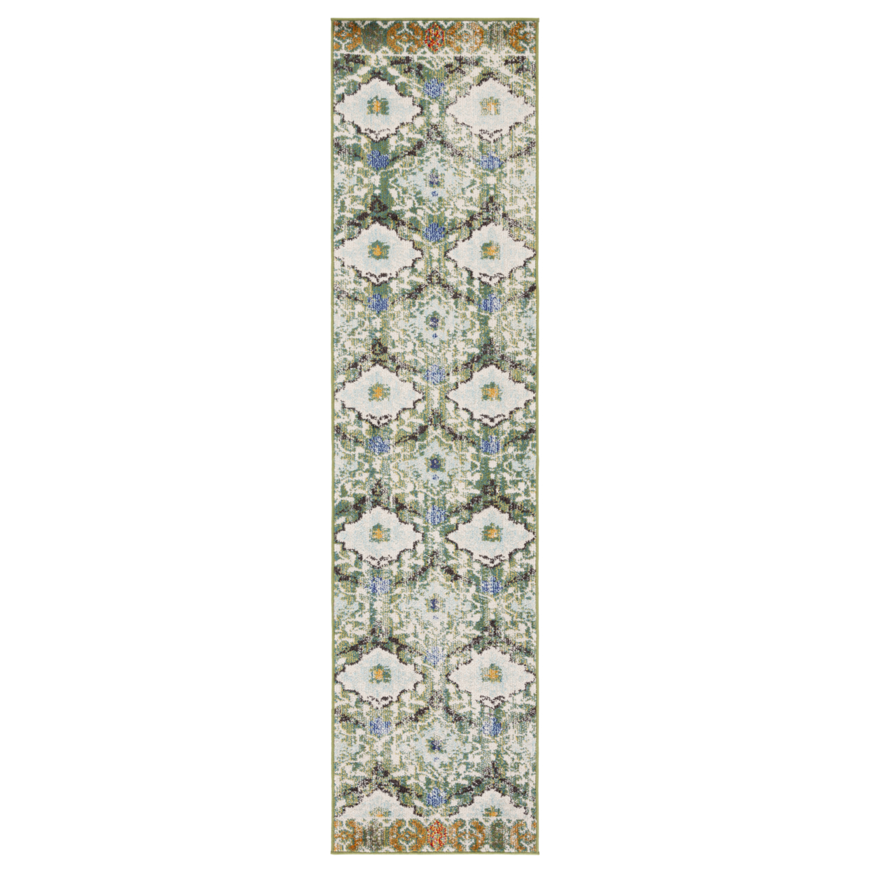 SAFAVIEH Madison Collection MAD445Y Green / Ivory Rug - 2' X 8'