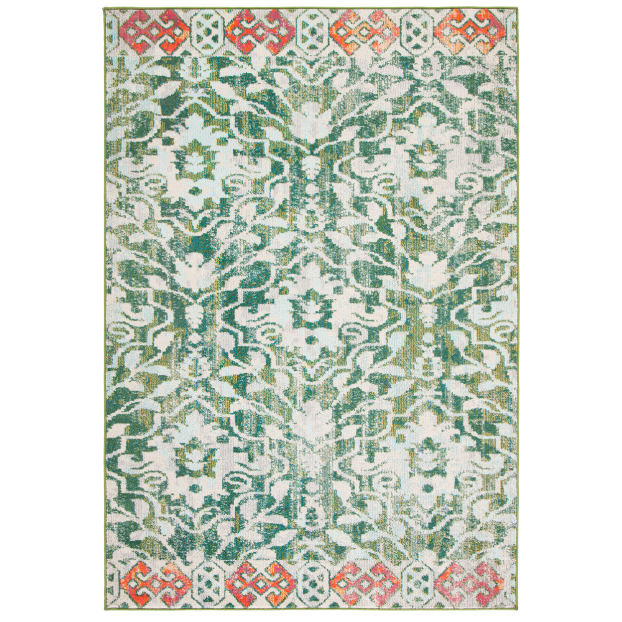 SAFAVIEH Madison Collection MAD444Y Green / Ivory Rug - 3' X 5'