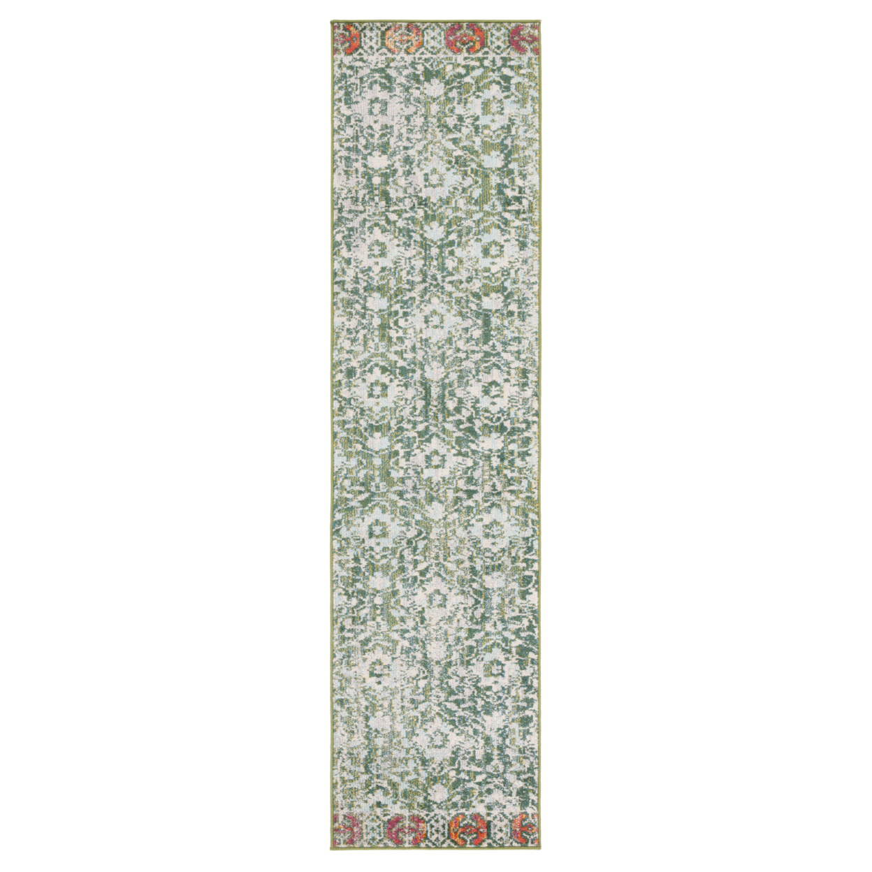 SAFAVIEH Madison Collection MAD444Y Green / Ivory Rug - 2' X 8'